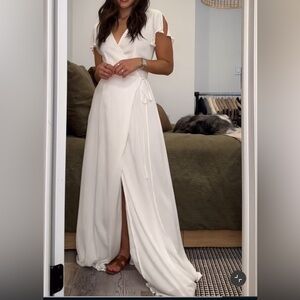 Lulus maxi wrap dress